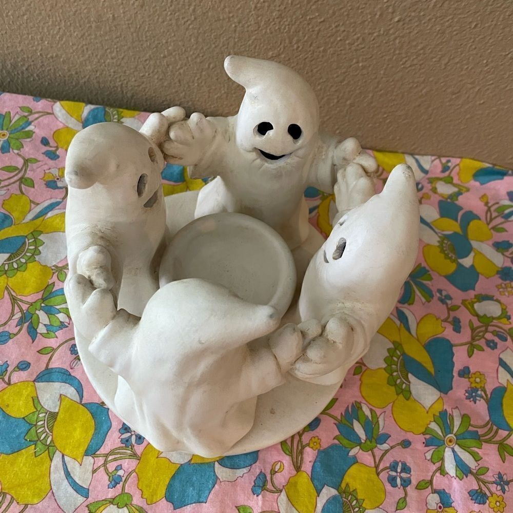 PENCO Vintage Four Ghost Candle Ceramic Holder